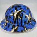 Full Brim Hard Hat Hydro Dipped IN 3 PERCENTEER LOGO PATRIOTIC STARS