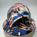 Full Brim Hard Hat Hydro Dipped ISRAEL US FLAG.