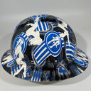 Full Brim Hard Hat Hydro Dipped KENWORTH Blue PANTY DROPPER