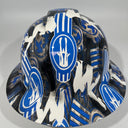 Full Brim Hard Hat Hydro Dipped KENWORTH Blue PANTY DROPPER