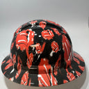 Full Brim Hard Hat Hydro Dipped KISS LIPS