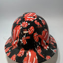 Full Brim Hard Hat Hydro Dipped KISS LIPS