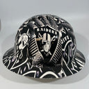 Full Brim Hard Hat Custom Hydro Dipped LAS VEGAS RAIDERS