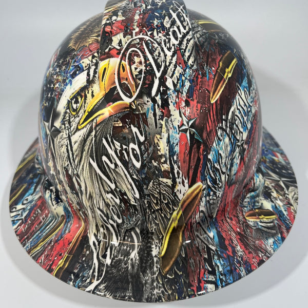 Full Brim Hard Hat Hydro Dipped LIBERTY OR DEATH WE THE PEOPLE