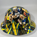 Full Brim Hard Hat Hydro Dipped LOS ANGELES CHARGERS