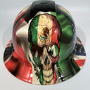 Full Brim Hard Hat Custom Hydro Dipped MEXICAN PUNISHER AMERICAN PRIDE