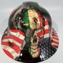 Full Brim Hard Hat Custom Hydro Dipped MEXICAN PUNISHER AMERICAN PRIDE