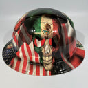 Full Brim Hard Hat Custom Hydro Dipped MEXICAN PUNISHER AMERICAN PRIDE