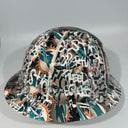 Full Brim Hard Hat Custom Hydro Dipped MIAMI DOLPHINS INSPIRE CHANGE