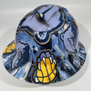 Full Brim Hard Hat Custom Hydro Dipped Memphis Grizzlies