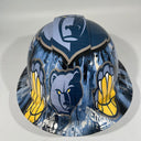 Full Brim Hard Hat Custom Hydro Dipped Memphis Grizzlies