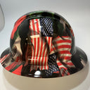 Full Brim Hard Hat Hydro Dipped MEXICO AMERICAN FLAG