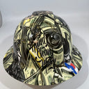 Full Brim Hard Hat Custom Hydro Dipped Money Roll Clean Money