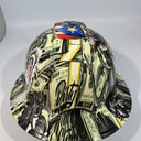 Full Brim Hard Hat Hydro Dipped DIRTY HANDS STICKER BOMB