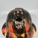 Full Brim Hard Hat Custom Hydro Dipped Motionless in White