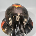 Full Brim Hard Hat Custom Hydro Dipped Motionless in White