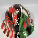Full Brim Hard Hat Custom Hydro Dipped MY HOME / MY BLOOD MEXICAN AMERICAN