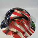 Full Brim Hard Hat Custom Hydro Dipped MY HOME / MY BLOOD MEXICAN AMERICAN