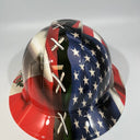 Full Brim Hard Hat Custom Hydro Dipped MY HOME / MY BLOOD MEXICAN AMERICAN