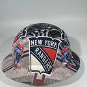 Full Brim Hard Hat Hydro Dipped New York Rangers