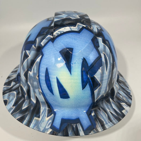 Full Brim Hard Hat Hydro Dipped North Carolina Tar Heels