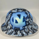 Full Brim Hard Hat Hydro Dipped North Carolina Tar Heels