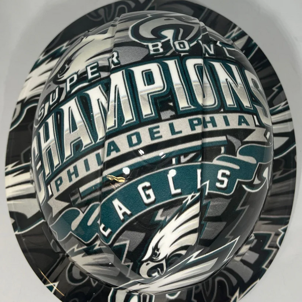 Full Brim Hard Hat Hydro Dipped Philadelphia Eagles Champs