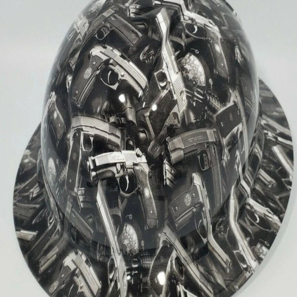 Full Brim Hard Hat Hydro Dipped Pistols