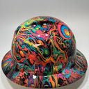 Full Brim Hard Hat Hydro Dipped PSYCHEDELIC SCREAMING DEMON