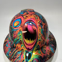 Full Brim Hard Hat Hydro Dipped PSYCHEDELIC SCREAMING DEMON