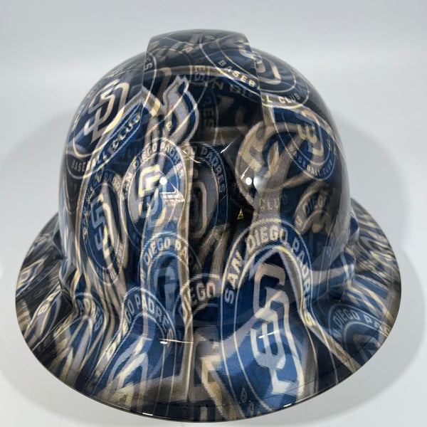 Full Brim Hard Hat Hydro Dipped SAN DIEGO PADRES