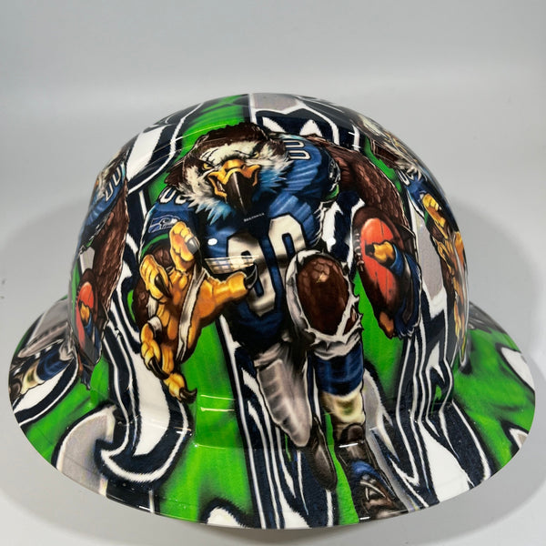 Full Brim Hard Hat Hydro Dipped SEATTLE SEAHAWKS