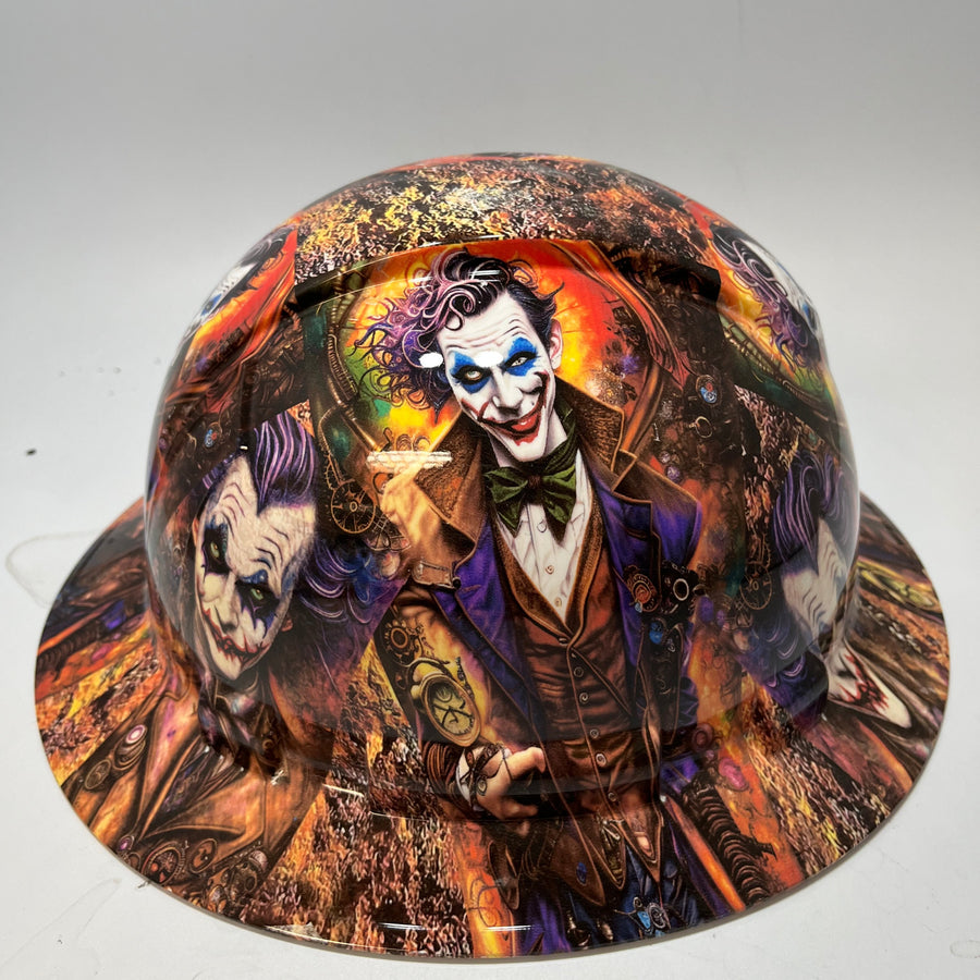 Full Brim Hard Hat Hydro Dipped STEAMPUNK THE JOKER