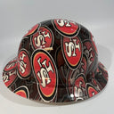 Full Brim Hard Hat Custom Hydro Dipped SAN FRANCISCO 49ERS