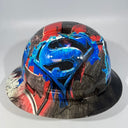 Full Brim Hard Hat Hydro Dipped Superman