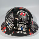 Full Brim Hard Hat Custom Hydro Dipped TAMPA BAY BUCCANEERS NFC SOUTH CHAMPS