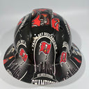 Full Brim Hard Hat Custom Hydro Dipped TAMPA BAY BUCCANEERS NFC SOUTH CHAMPS