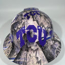 Full Brim Hard Hat Hydro Dipped TCU TEXAS CHRISTIAN UNIVERSITY