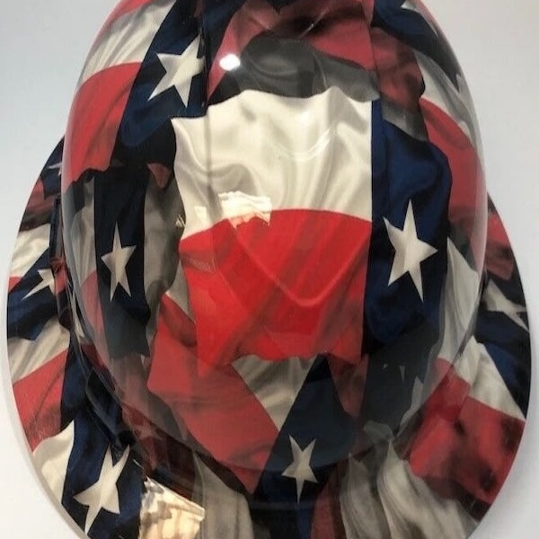 Full Brim Hard Hat Hydro Dipped Texas State Flag