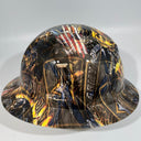 Full Brim Hard Hat Custom Hydro Dipped UNITED US MILITARY MARINES ARMY AIR FORCE