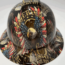 Full Brim Hard Hat Hydro Dipped America Love it or leave it