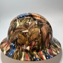 Full Brim Hard Hat Hydro Dipped MILITARY VETERAN BOOTS & FLAG
