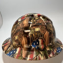 Full Brim Hard Hat Hydro Dipped MILITARY VETERAN BOOTS & FLAG