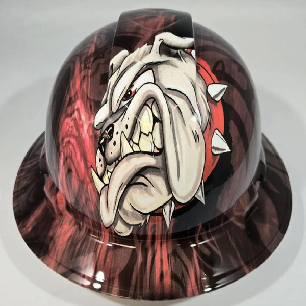 Full Brim Hard Hat Hydro Dipped GEORGIA BULLDOGS