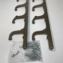 Custom Gold Carbon Fiber Hydro Dipped LS Coil Brackets Fit LSX Swap Truck 5.3L LS1 LS3 LS2 LO4 LO9 LS6 L92 L99 L33 LR4