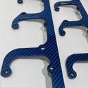 Custom Blue Carbon Fiber Hydro Dipped LS Coil Brackets Fit LSX Swap Truck 5.3L LS1 LS3 LS2 LO4 LO9 LS6 L92 L99 L33 LR4