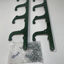 Custom Green Carbon Fiber Hydro Dipped LS Coil Brackets Fit LSX Swap Truck 5.3L LS1 LS3 LS2 LO4 LO9 LS6 L92 L99 L33 LR4