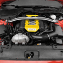 Custom Hydro Dipped Carbon Fiber Blaze Yellow 2015+ Mustang Engine Cover