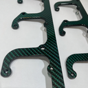 Custom Green Carbon Fiber Hydro Dipped LS Coil Brackets Fit LSX Swap Truck 5.3L LS1 LS3 LS2 LO4 LO9 LS6 L92 L99 L33 LR4