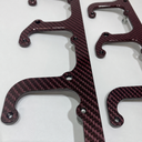 Custom Velvet Red Carbon Fiber Hydro Dipped LS Coil Brackets Fit LSX Swap Truck 5.3L LS1 LS3 LS2 LO4 LO9 LS6 L92 L99 L33 LR4